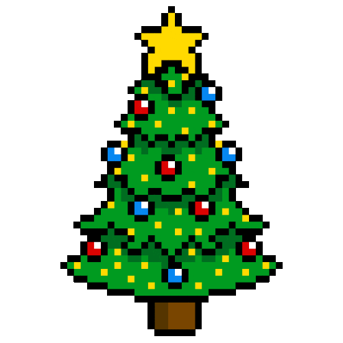 Christmas tree with lights GIF